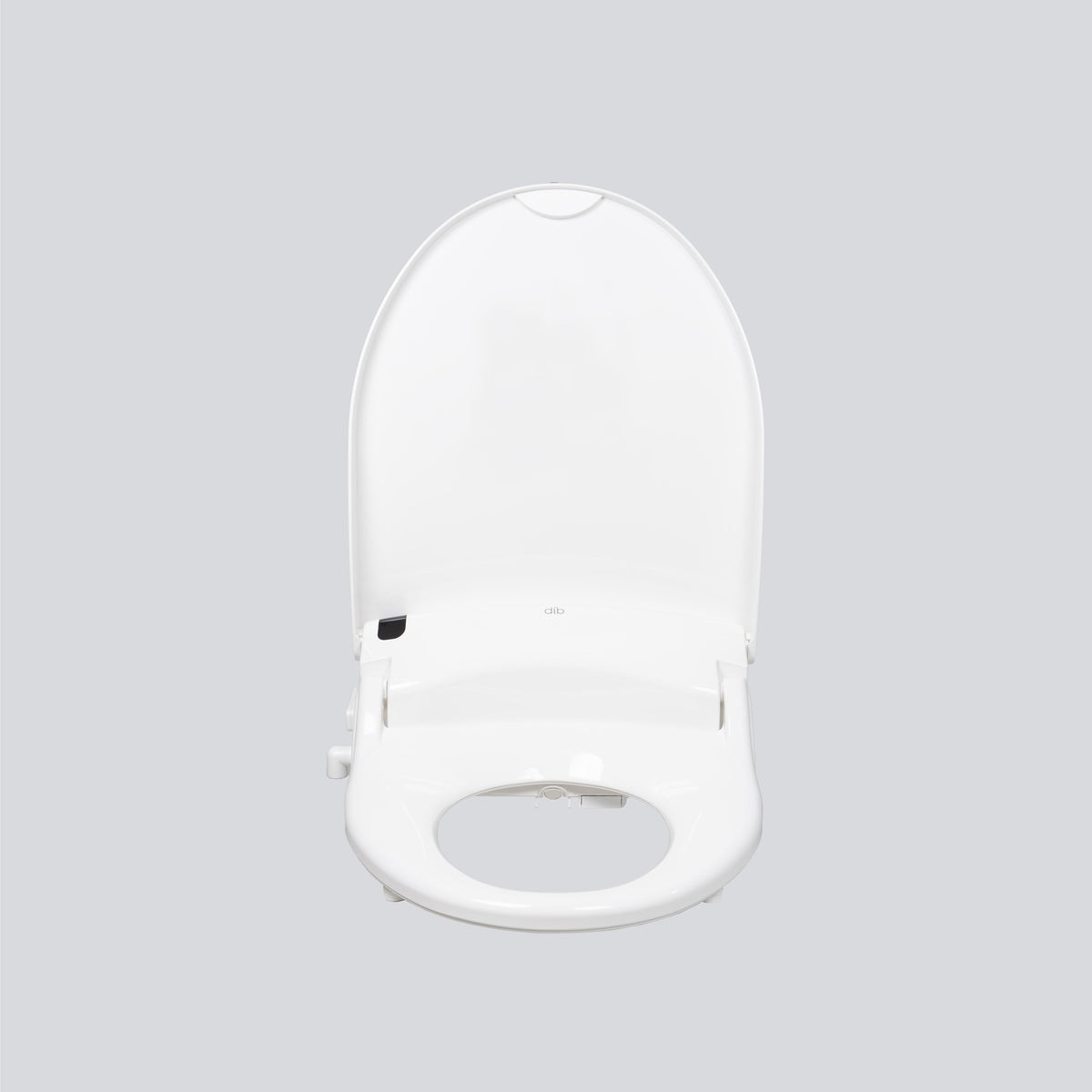 DIB C850R bidet seat front view with the lid open