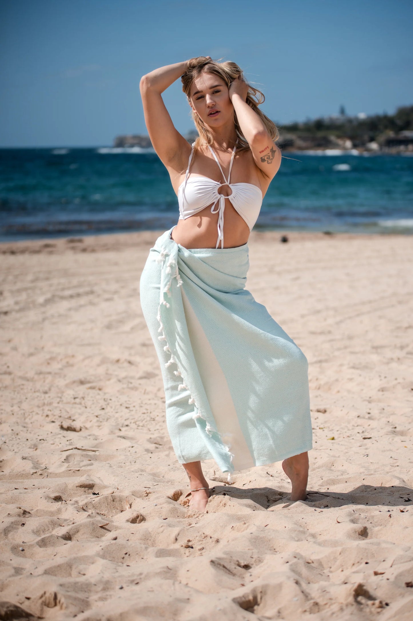 Turkish Cotton Towel - Acqua