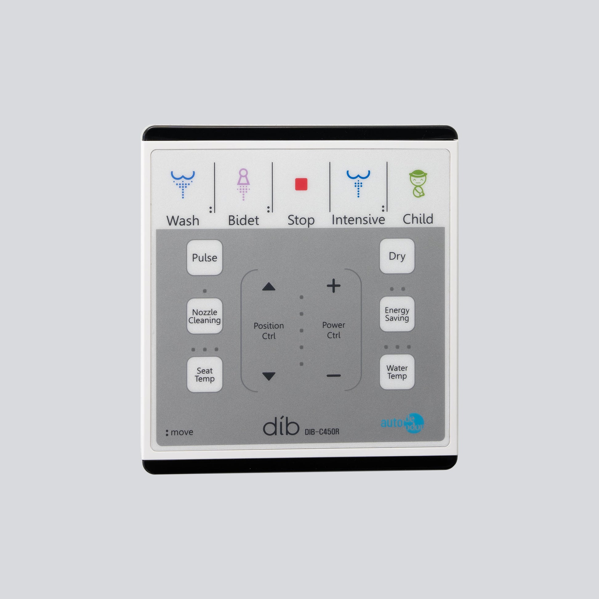 DIB C450R heated bidet seat with blue night light