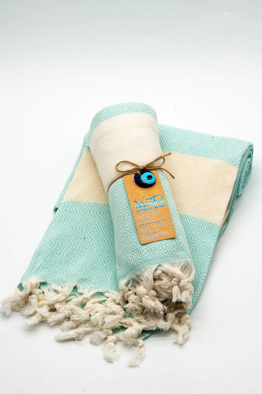 Turkish Cotton Towel - Acqua