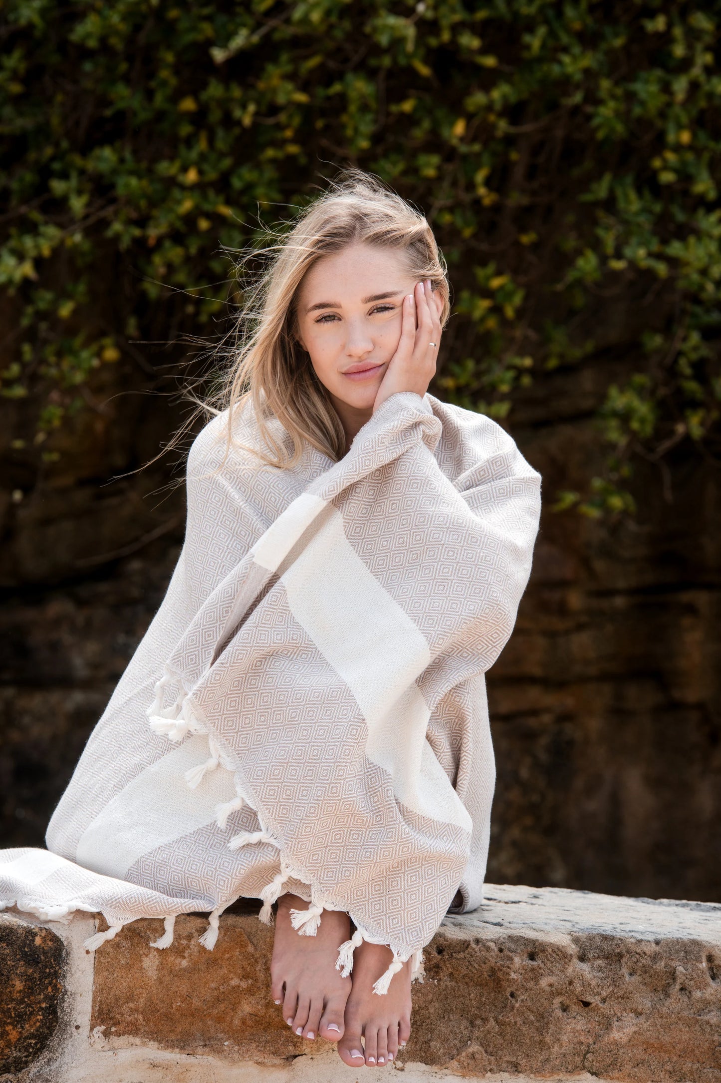 Turkish Cotton Towel - Beige