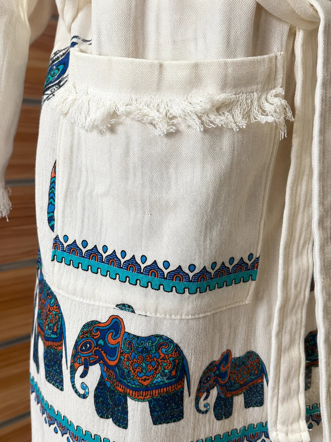 Elephant Cotton Muslin Robe