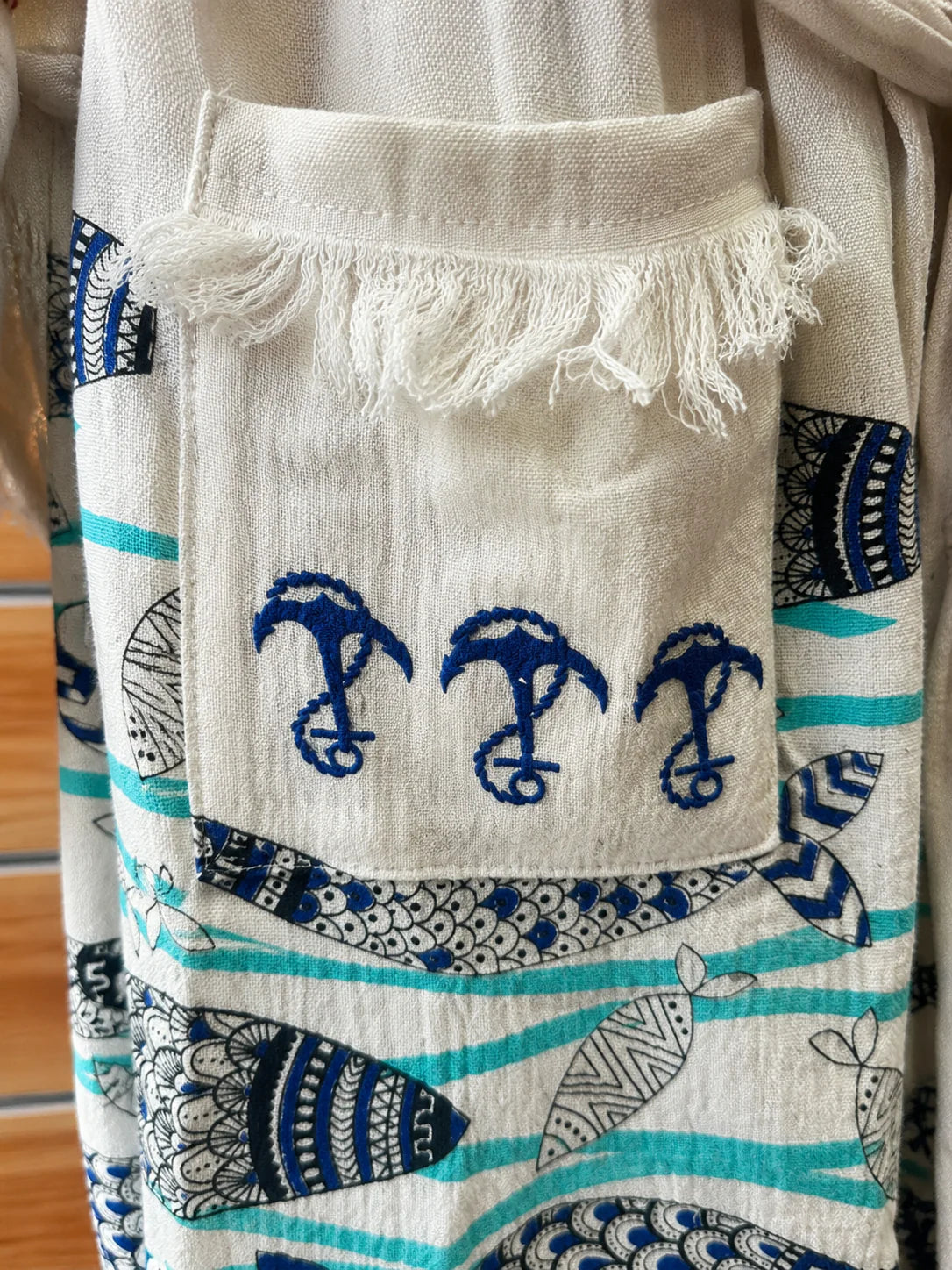 Sea Cotton Muslin Robe