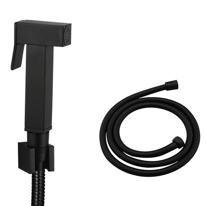 Square matt black brass toilet bidet spray kit Australia