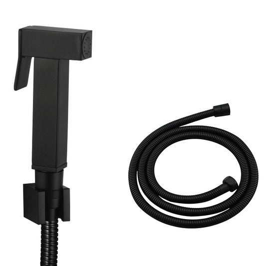 Square matt black brass toilet bidet spray kit Australia