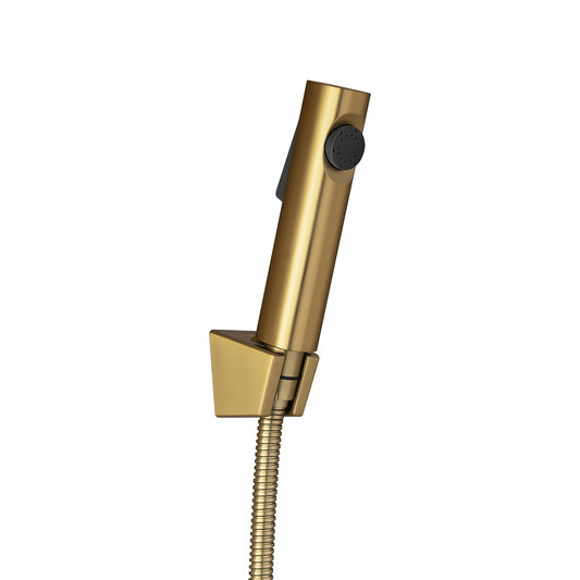 Round ABS bidet spray with wall mounted holder